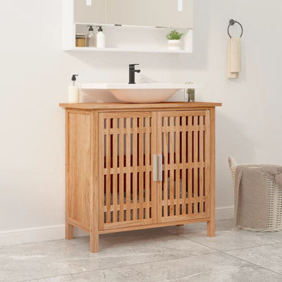 Minneota Solid Wood Freestanding Bathroom Cabinet