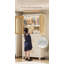 Armoire de rangement en plastique à roulettes 25,59 "avec porte magnétique