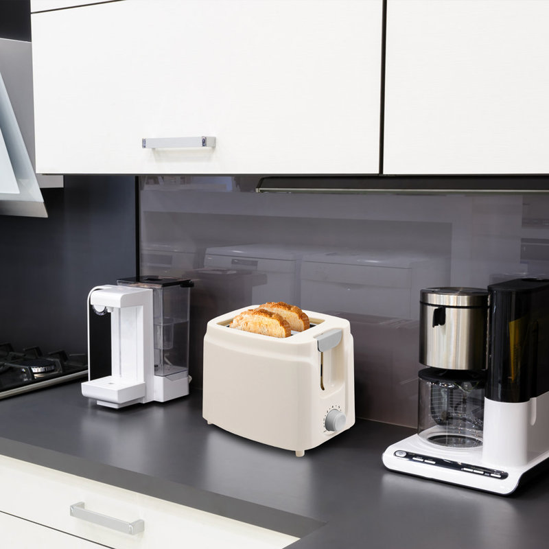2 Slice Stainless Steel Toaster,Lcd Display,Touch Button ,1.13" Wide Slot, Beige