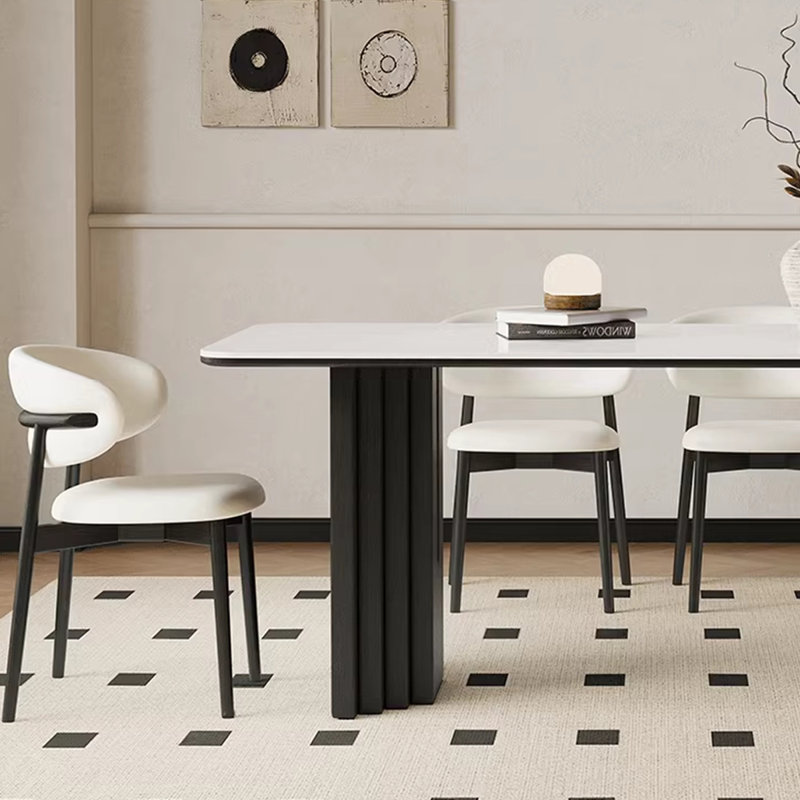 Table de salle à manger Retro Rock Board avec pieds en frêne FAS, H 29,5 po x L 63 po x l 31,5 po