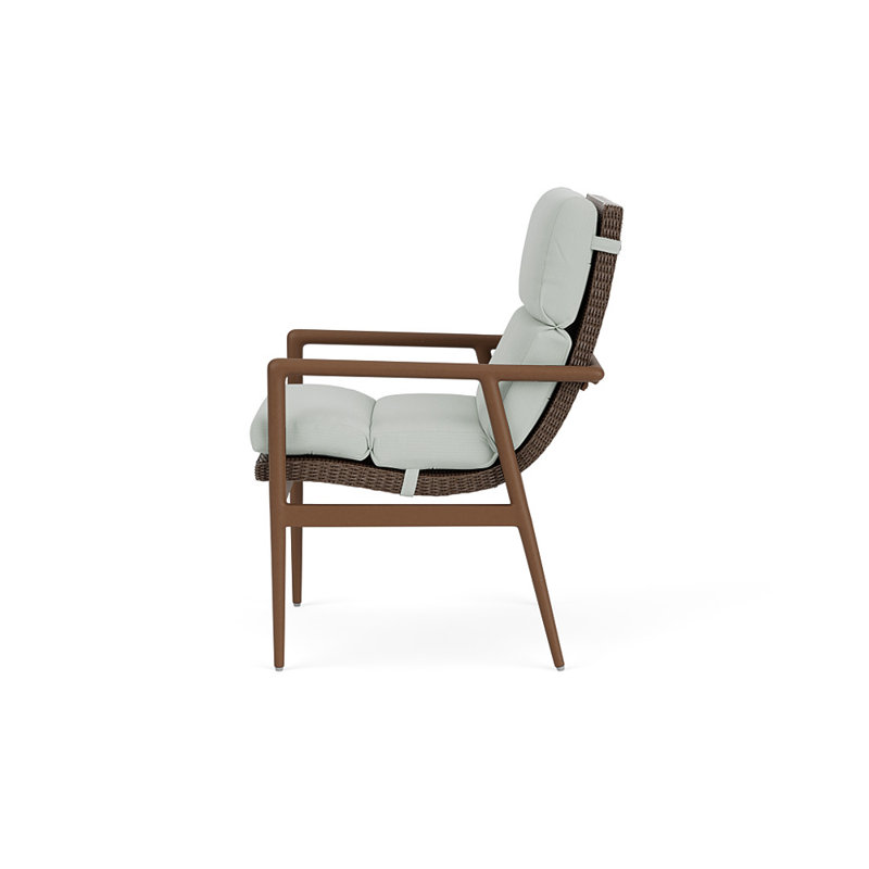 Cascade Outdoor Dining Armchair, Callen Celadon, Bark