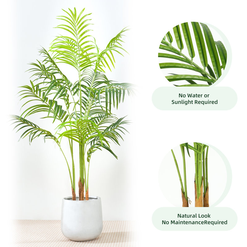 Anjie Faux Palm Tree in Pot, 140cm H  x 30cm W  x 30cm D