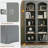 Free Standing 5 Tier Bookshelves, Bookcases Set of 2, Farmhouse Two-Tone Storage Cabinet with Adjustable Shelves-665635918