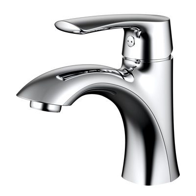 Single-Lever Bathroom Faucet with Drain Assembly