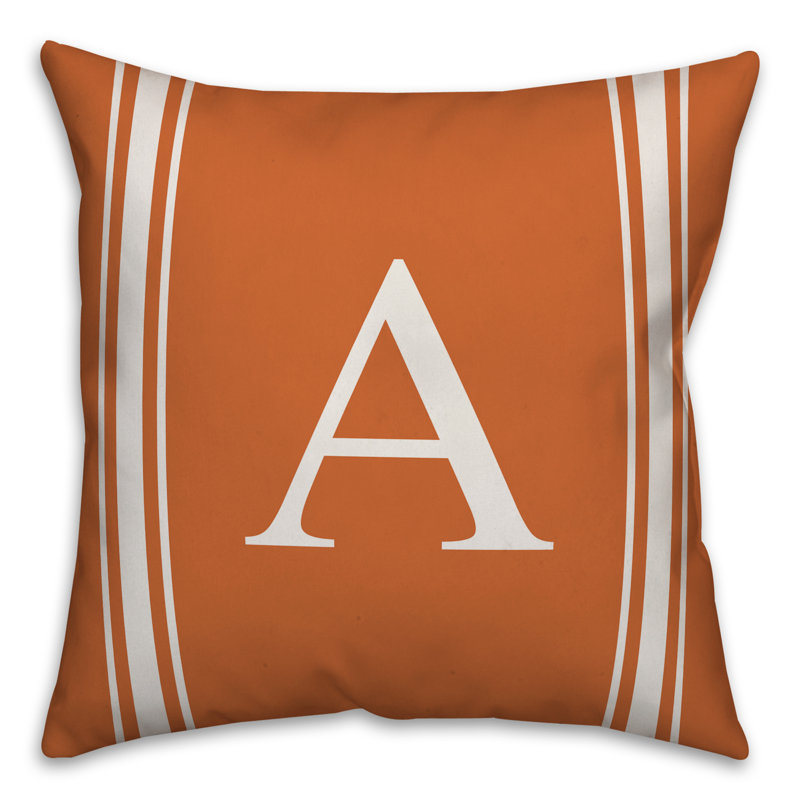 Striped Throw Pillow, A, Orange