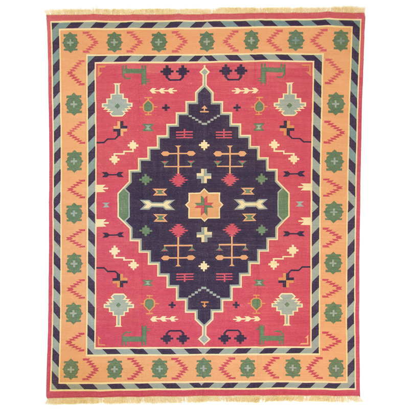 Geometric Wool Hand Woven 240cm X 300cm Area Rug