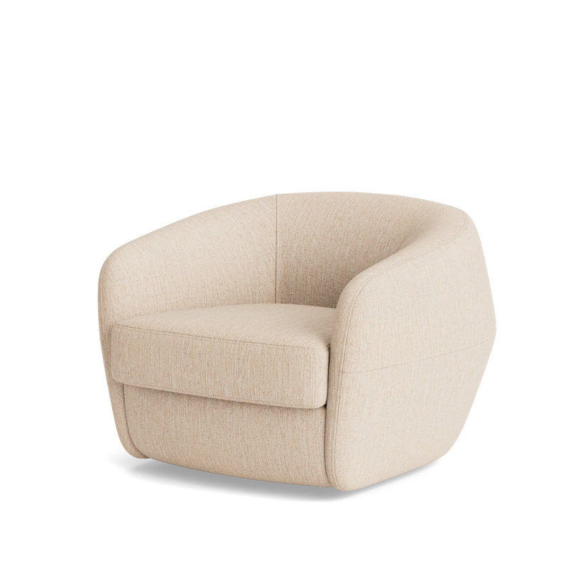 Elaine Swivel Chair, Performance Weave - Tan