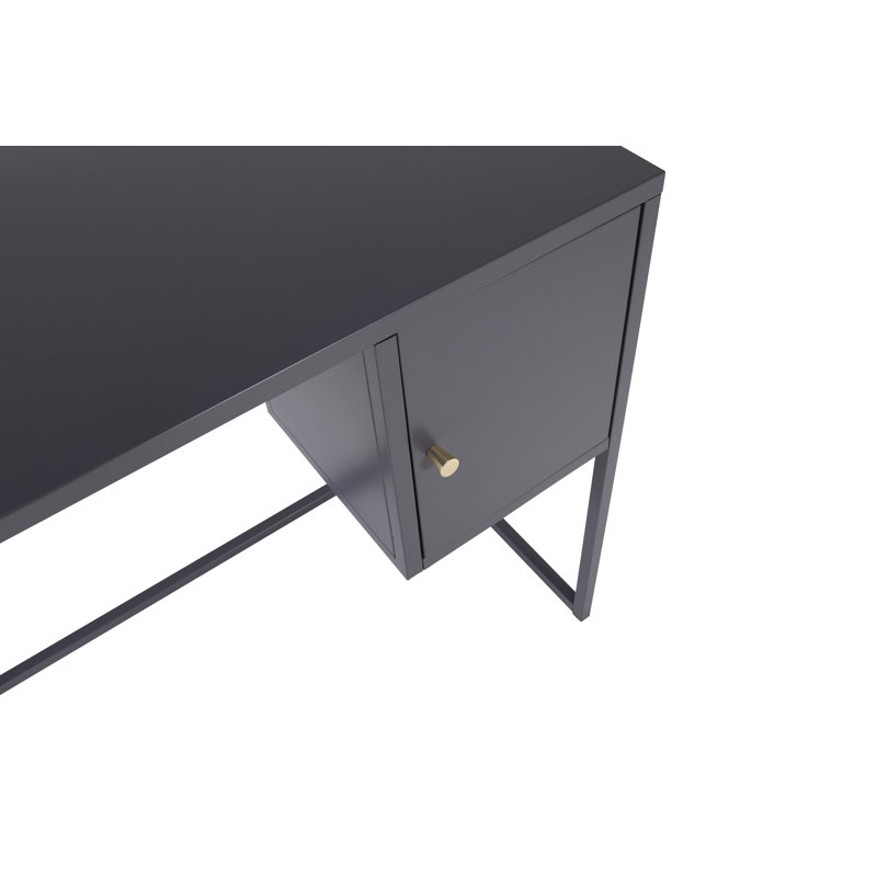 Isiah Metal Writing Desk, Light Grey