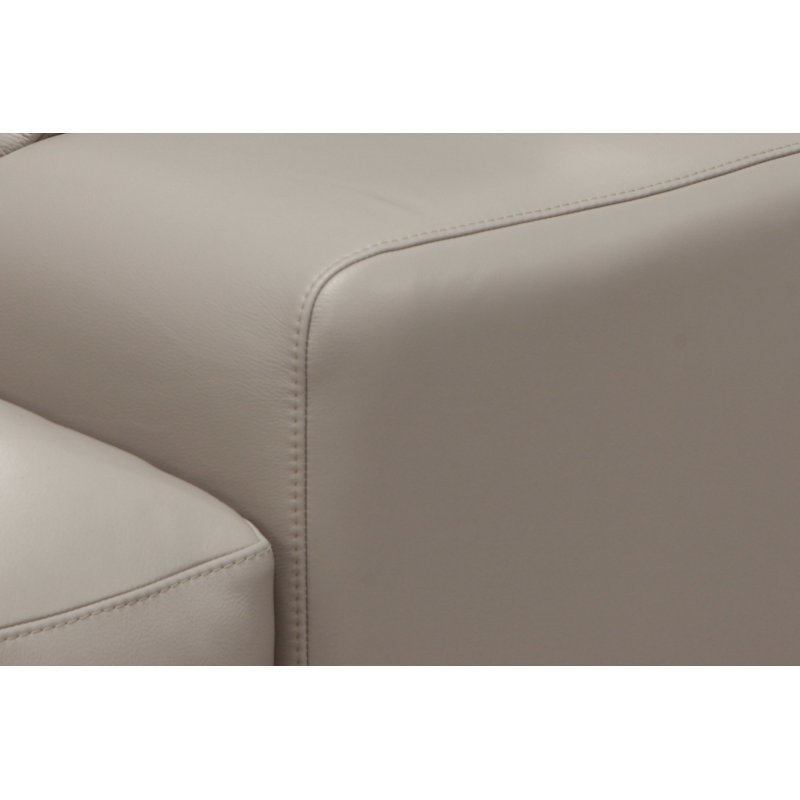 Canapé à accoudoirs carrés en cuir véritable de 94 po Emest