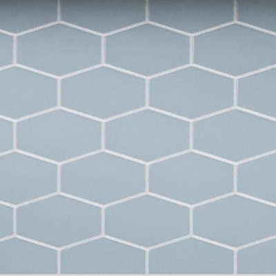 Long Hex 10.60in.x11 in. Glass Mosaic Tile