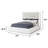 Janata Queen 3PC Bedroom Set Milky White-932156124-932156123