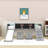Twin-Size Loft Bed With Climbing Frame, Slide, And Creative Chalkboard-750392282