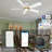 52" Alceu 5 - Blade Flush Mount Smart Ceiling Fan with Light-1414320974