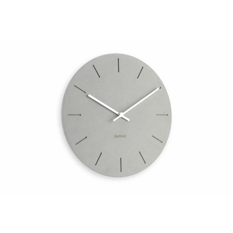 Wood Wall Clock, Grey