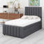 Lit simple avec lit gigogne escamotable et 3 tiroirs de rangement en dessous, lit plateforme simple tapissier en lin-1617021607