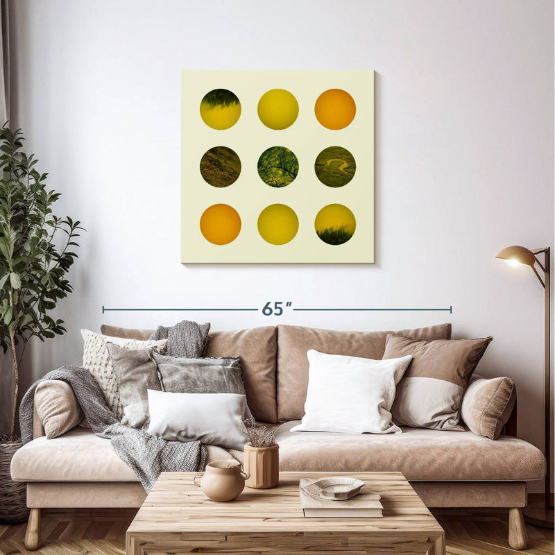 Earth Dot Pattern, 36" H x 36" W