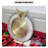 Light luxury metal crystal glass round wall clock