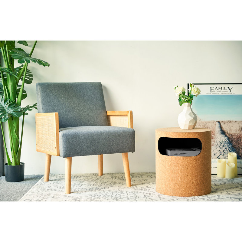 Aloisa 40cm W Manufactured Wood Bedside Table