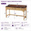 Bureau d'écriture en bois UNASTA avec 2 tiroirs à fermeture en douceur et pieds de canette tournés