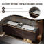 Ensemble de meuble-lavabo double mural en bois massif 66,93 "avec miroir Mmart-543637933