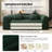 78.8" Modular Sofa Bed - 4-in-1 Convertible Design with Corduroy Fabric and High Density Sponge, Removable Cover and Fixed Frame-566123089