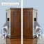 The Refined Litter Box - Wood Cat Litter Box Enclosure Cabinet With Drawer, Cane Style-417567314-414457377-414457378
