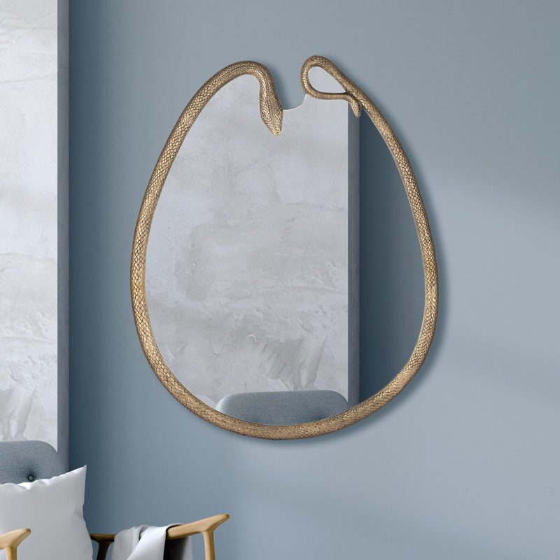 Miroir mural laiton antique
