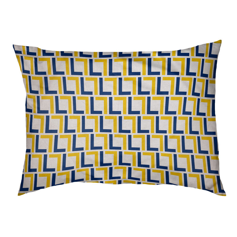 Lit pour chat Dupoint Designer, Grand (L 52 po x l 42 po), Blanc / bleu royal / or