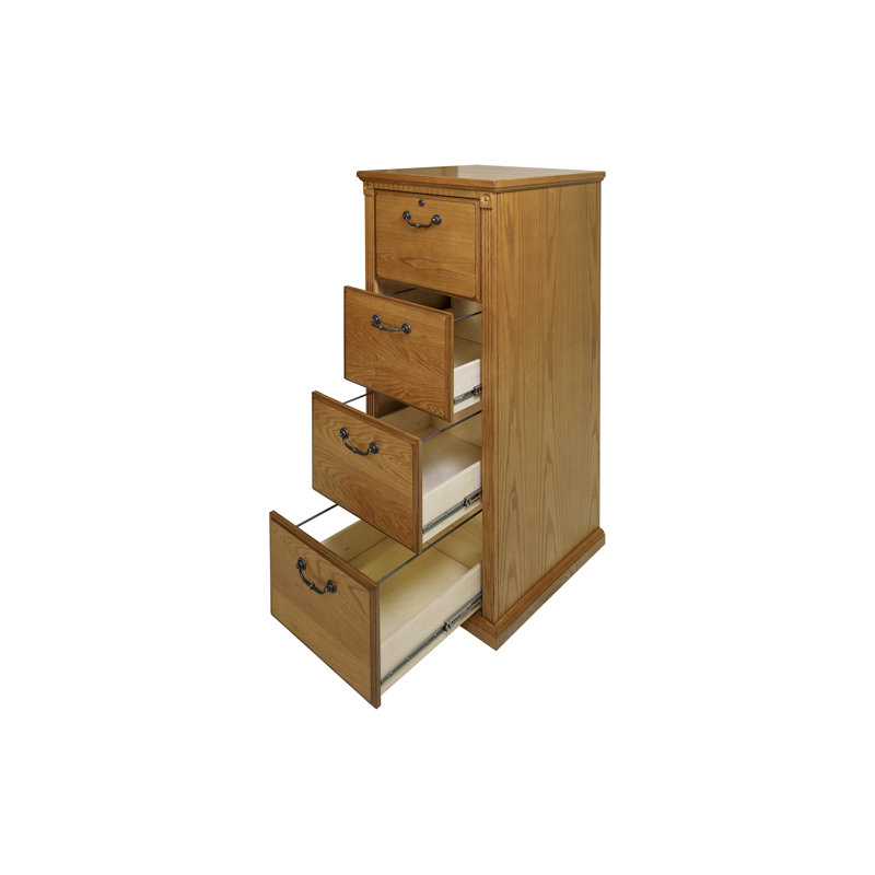 Reynoldsville 20.75" W 4-Drawer Locking Vertical Filing Cabinet , Wheat