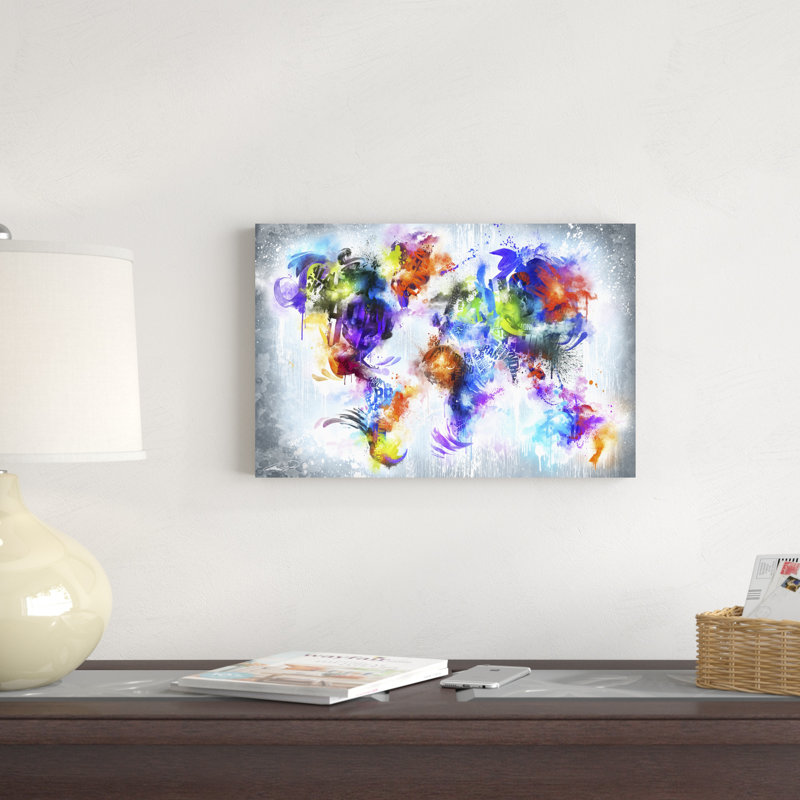 " Graffiti Globe " by Mikael B. Design, 12" H x 18" W x 1.25" D