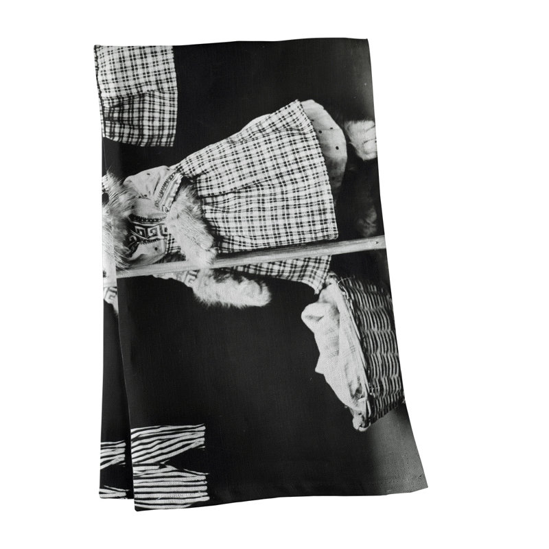 Serviette de thé à linge chat, Polyester sergé