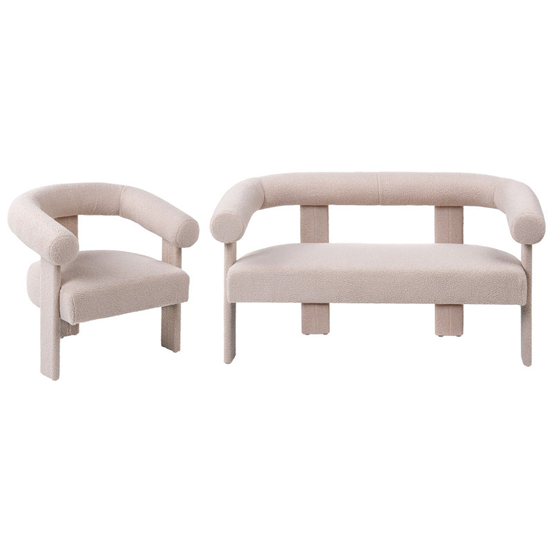 ILBRO 2 - Piece Living Room Set, Beige