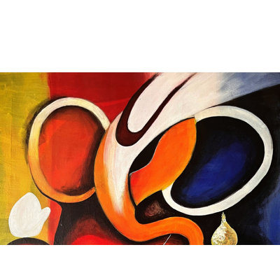 Lord Ganesha, peinture abstraite | Acrylique sur toile | Pour mur