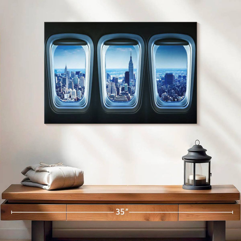 Mehar NY From Plane Window, 16" H x 24" W
