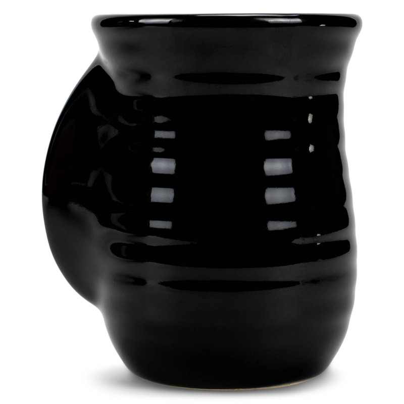 Tasse chauffe-mains côtelé noir 14 oz, Noir
