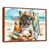 Toile avec cadre flottant brun