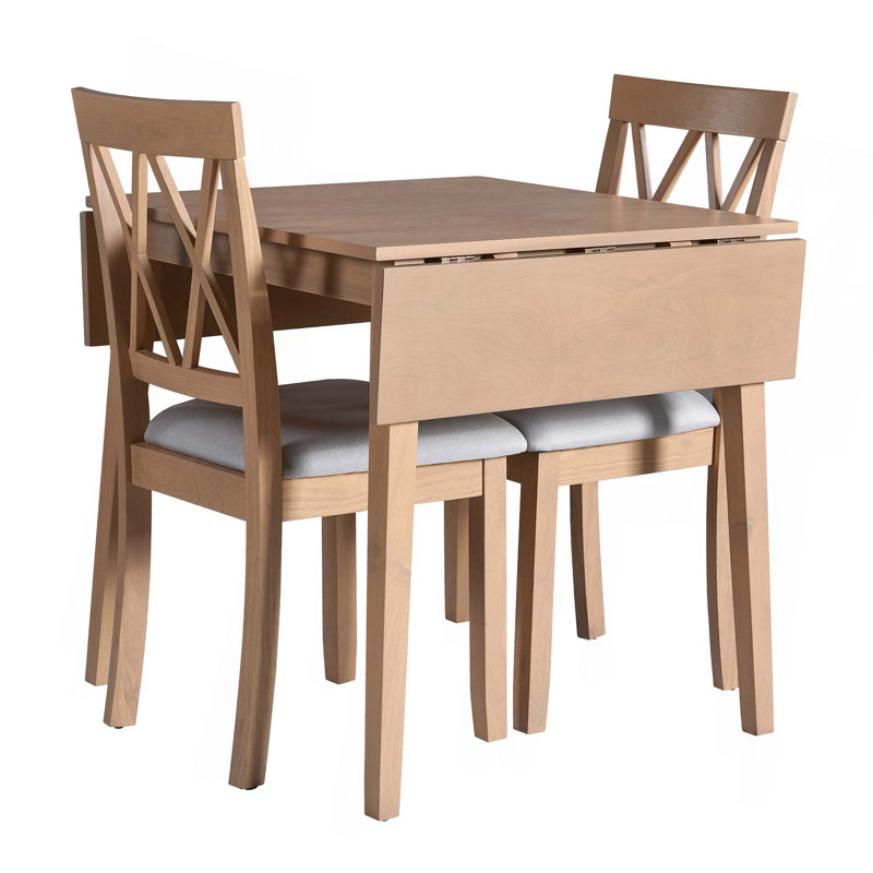 Ensemble de table de salle à manger pliable pour petit espace, ensemble de salle à manger extensible 5 pièces de style maison de campagne, ensemble de petite table de cuisine avec table de salle à manger à abattants et 4 chaises de salle à manger re