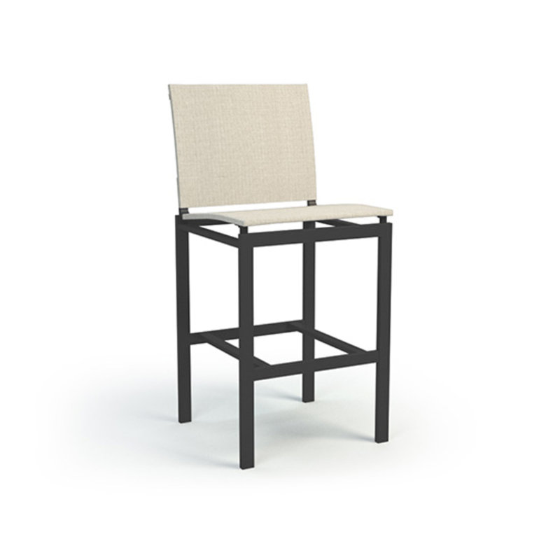 Allure Armless Bar Stool, Glacier, Carbon