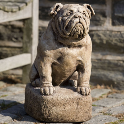 Dog English Bulldog Garden Statue