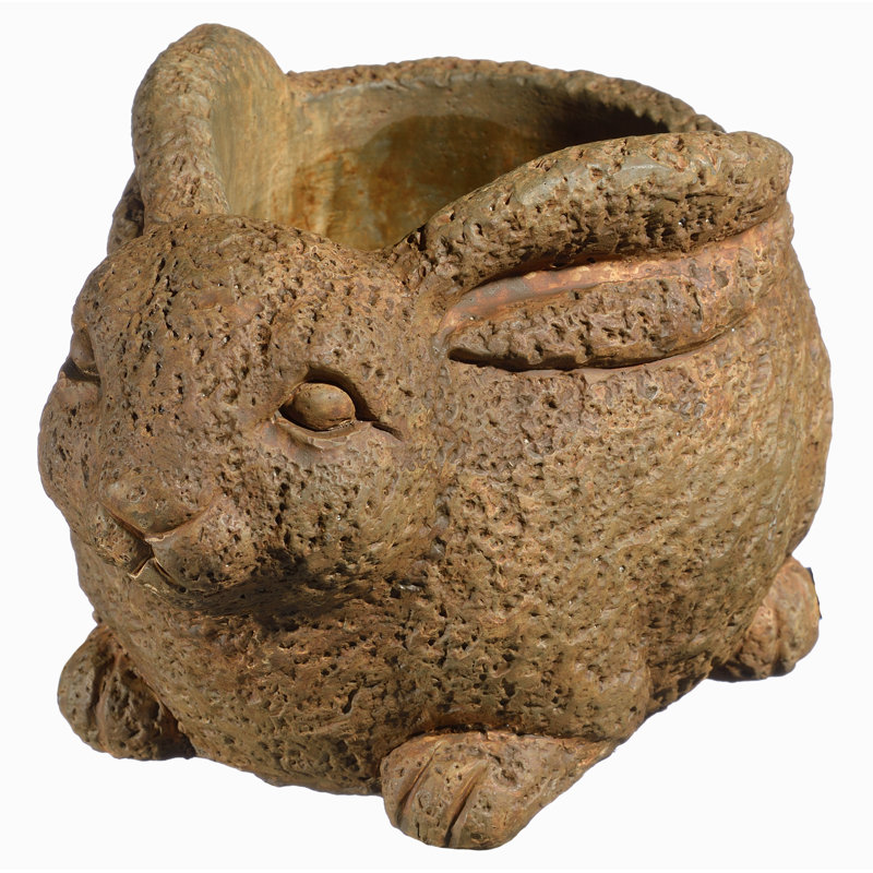 Derwin Statue Planter, 3.75" H x 4.75" W x 6" D, Rust