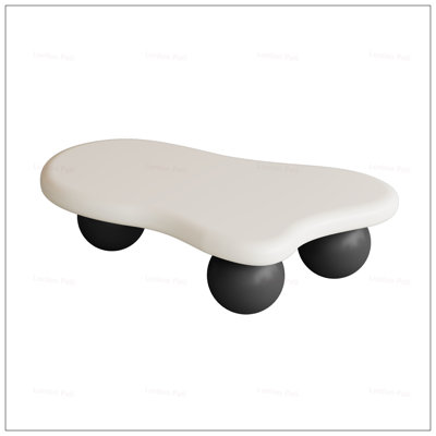 Table basse 47 pouces en forme de nuage avec 3 pieds en forme de boule