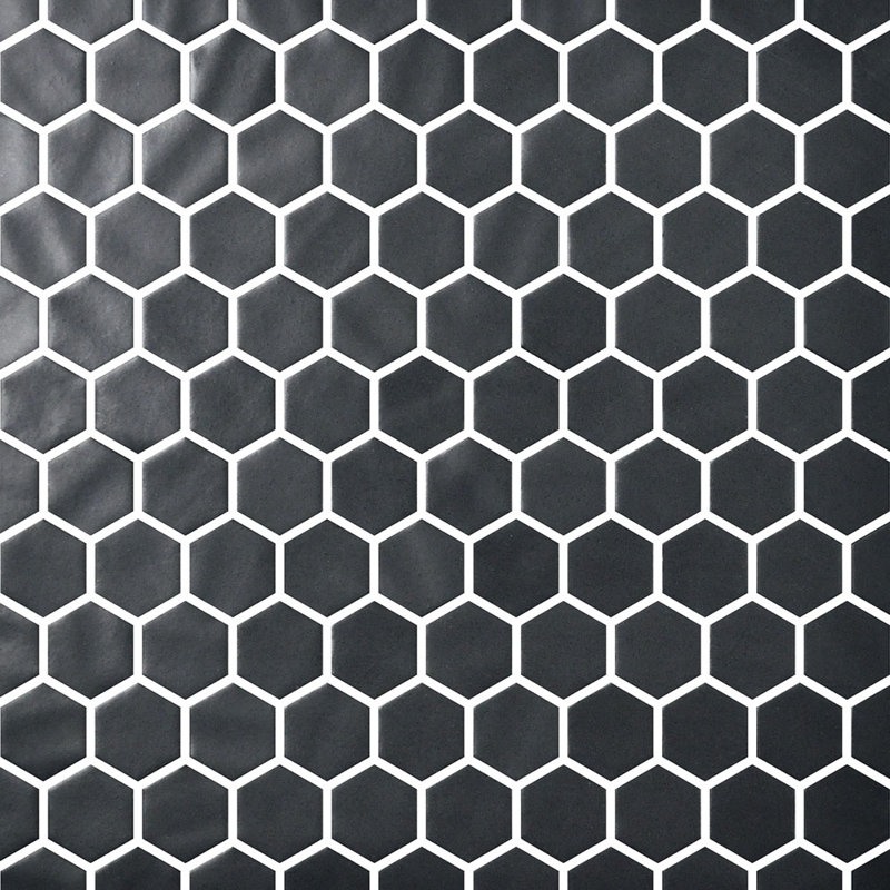 Spectrum Classic Recycled Glass Hexagon, Black
