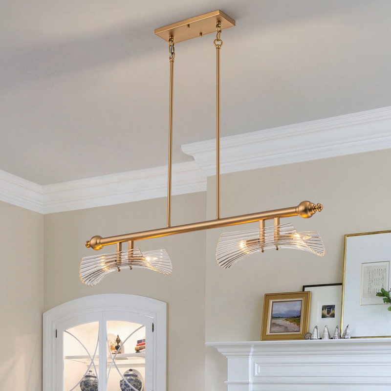 41" Mid-Century Modern Kitchen Island Linear Pendant Light