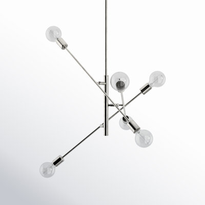 Mardiros 6 Light Dimmable Sputnik Chandelier