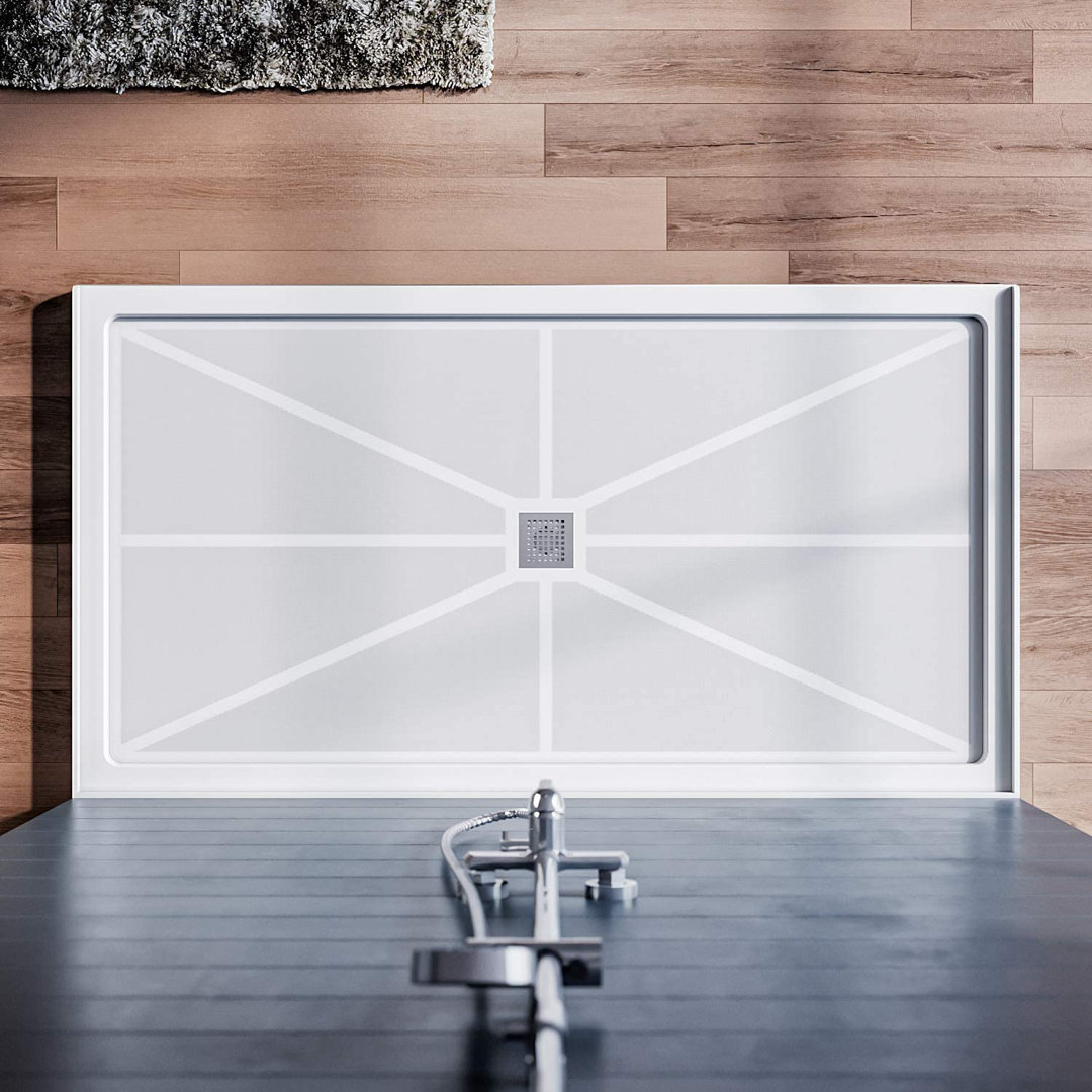 48'' W 36'' D Rectangular Single Shower Base EAGLELY Drain 