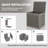 35 Gallon Resin Deck Box Waterproof UV Resistant Outdoor Storage Box-610250499