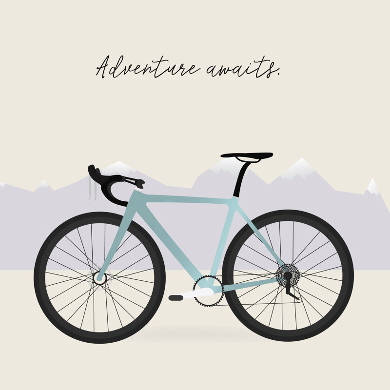 Voyage à deux roues I, H 30 po x l 30 po