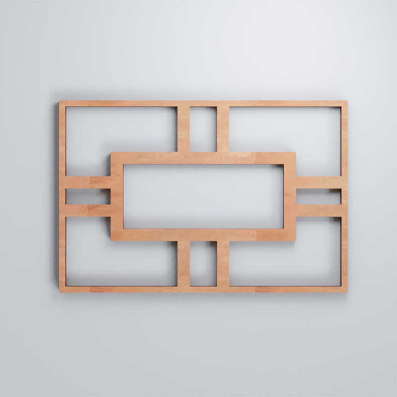 Hastings Decorative Fretwork Wood Wall Panels, Cherry, 15 3/8"H x 10 1/4"W x 3/8"D