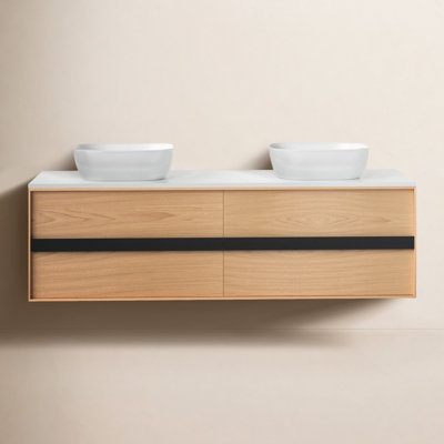 Sintra 71.54" Wall Mounted Double Bathroom Vanity Set