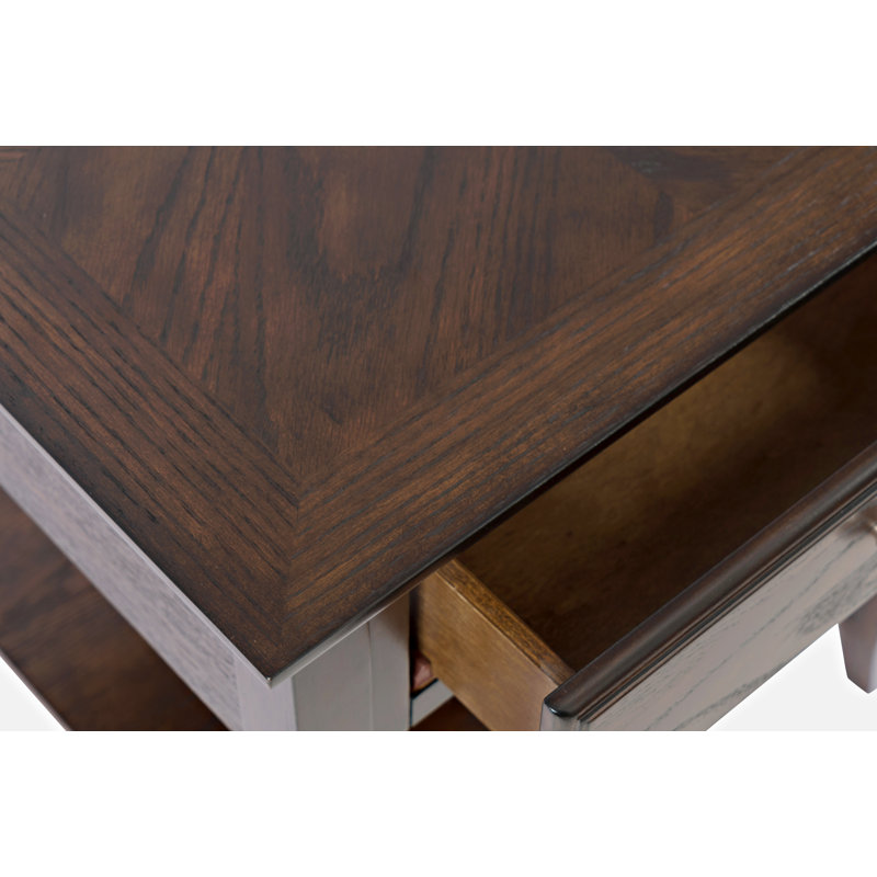Table de bout avec rangement Alyssarae, Espresso brun